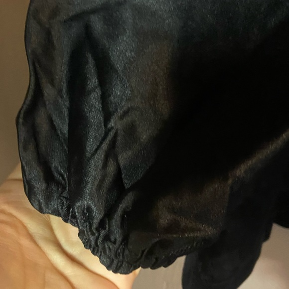 Vintage Annique by Rosa black satin three piece lounge nightwear set ladies med - Picture 8 of 15